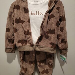 Carter's Child of mine " Comfy Bear" 3 piece set , Sizing 24 months. NWT